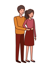 Fototapeta premium young couple avatar character