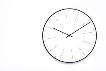 Round clock isolated on white background