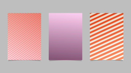 Gradient abstract stripe pattern page background template set