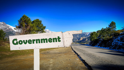 Street Sign to Government