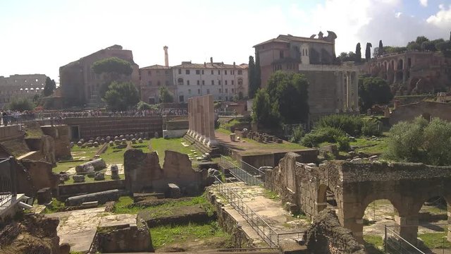 ROME, ITALY - may 2018 - The landscape of the roman forum