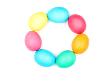 Easter eggs isolated on white background