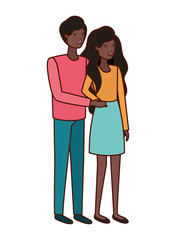 young couple avatar character