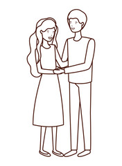 young couple avatar character