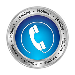 Hotline Button - 3D illustration