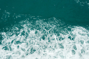Close view of rough sea ,Beautiful blue ocean water and waves