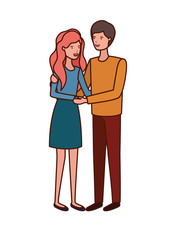 young couple avatar character