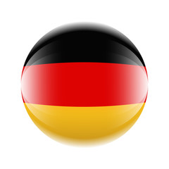 Germany flag icon in the form of a ball. Vector eps 10