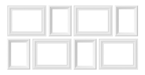 White photo or picture frames isolated on white