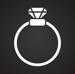 Jewelry icon on background for graphic and web design. Simple vector sign. Internet concept symbol for website button or mobile app.