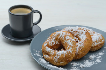 sweet donuts and morning coffee