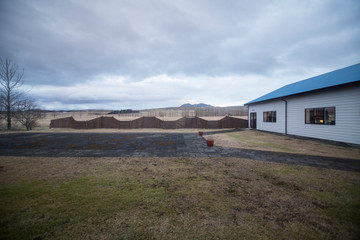 Fototapeta na wymiar Winter landscape in Hvolsvöllur Iceland