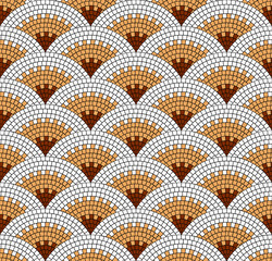 Mosaic texture. Seamless vector pattern