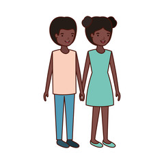 young couple avatar character