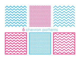 Cheron seamless pattern set. Zigzag vector texture. Herringbone colorful background. Vector