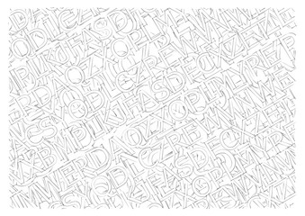 Vector  Alphabet .Abstract background with letters.Continuous letters pattern .