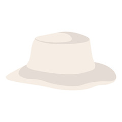 panama hat,vector illustration,flat style, profile