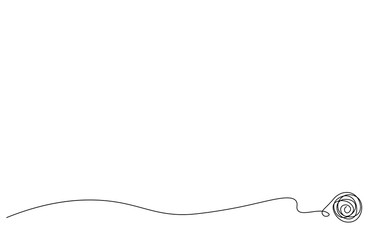 Clew one line drawing vector illustration