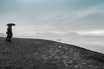 Obraz premium Jokulsarlon glacier lagoon lake in winter. Iceland