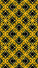 Ornate geometric pattern and abstract multicolored background