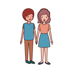 young couple avatar character