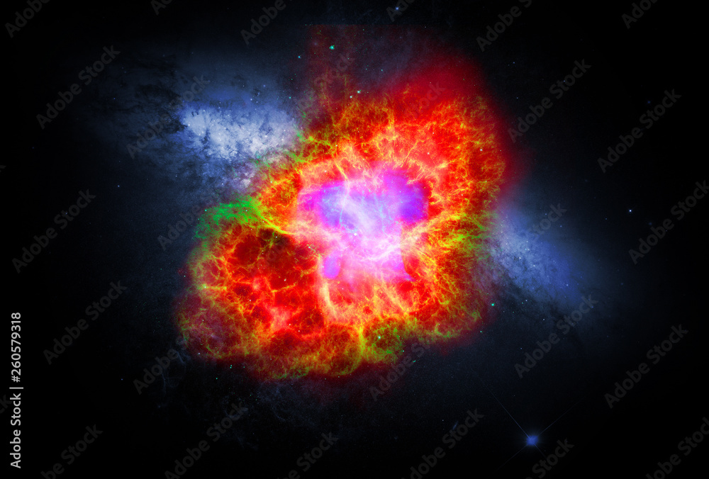 Wall mural the process of birth of new star or supernova, elements of this image furnished by nasa b