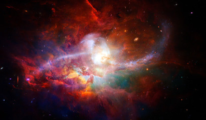 colorful space nebula, endless amount of planets and stars, elements of this image furnished by nasa  b