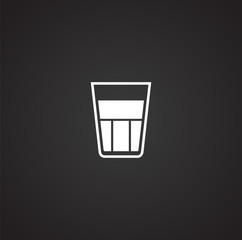 Glasses icon on background for graphic and web design. Simple vector sign. Internet concept symbol for website button or mobile app.