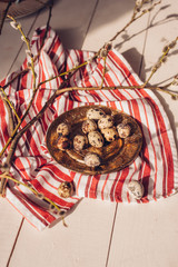 Easter cakes homemade.quail egg