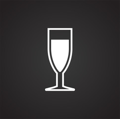 Glasses icon on background for graphic and web design. Simple vector sign. Internet concept symbol for website button or mobile app.