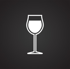 Glasses icon on background for graphic and web design. Simple vector sign. Internet concept symbol for website button or mobile app.
