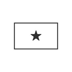 Somalia flag icon in black outline flat design. Independence day or National day holiday concept.