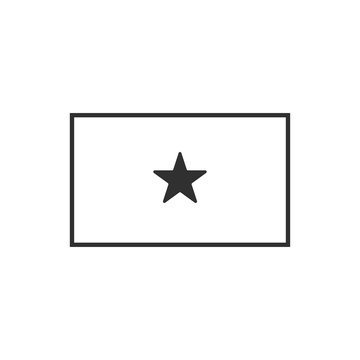 recommend clip art: Somalia flag icon in black outline flat design. Independence day or National day holiday concept.