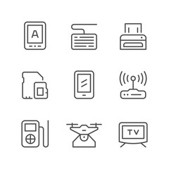 Set line icons of gadget