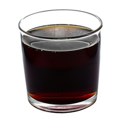 glass of cola isolated on white background with clipping path