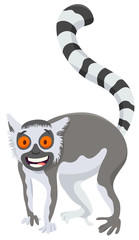 Fototapeta na wymiar funny lemur cartoon animal character