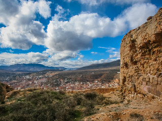 Remains of ruined castle of Arnedo in province of Burgos, Castilla y Leon, Spain