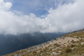 Amazing Panorama from Musala peak, Rila mountain, Bulgaria