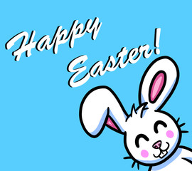 Stylized Happy Easter Bunny Card