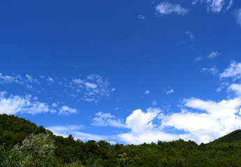 blue sky and clouds