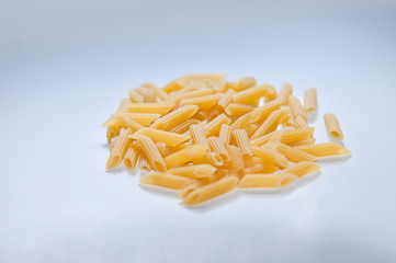 Italian food. Uncooked type of pasta. 