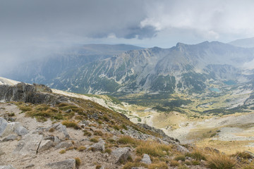 Amazing Panorama from Musala peak, Rila mountain, Bulgaria