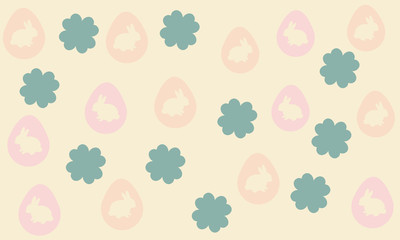Easter Pattern Rabbit Pink Green