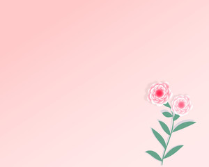 Fototapeta na wymiar Pink flower on pink background. Can be used as greeting card