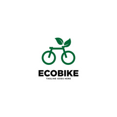 Green Nature Eco Bike Logo Design, template vector illustration - Vector