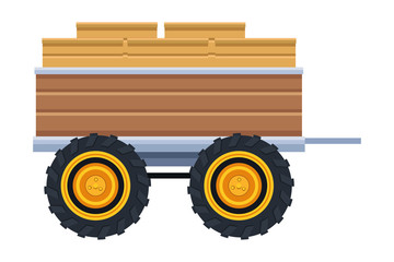 Obraz premium wooden tractor trailer