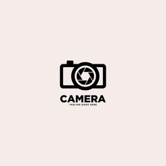 Camera simple logo, template vector illustration - Vector