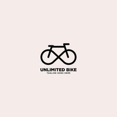 Unlimited Bike simple logo, template vector illustration - Vector