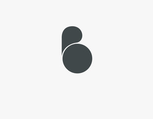 Abstract letter B logo icon for business company