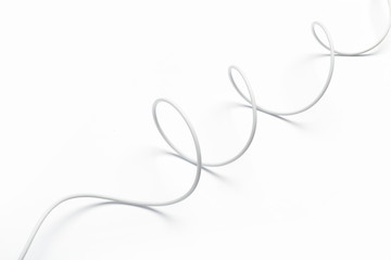 wire isolated on a white background abstraction.